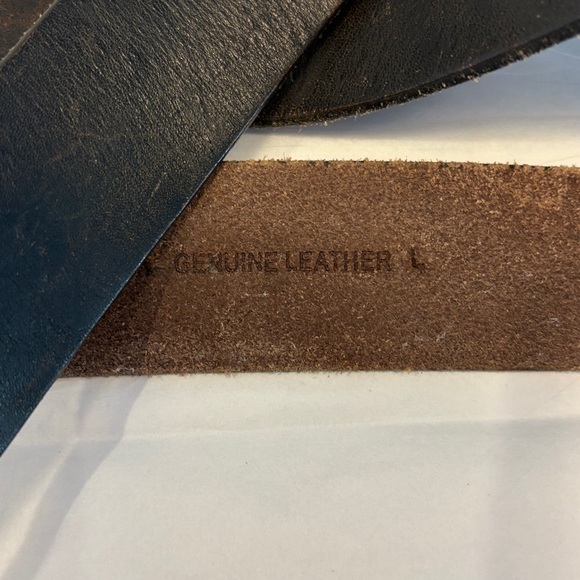 Mossimo Supply Co. Thick Leather Distressed Black Belt - Picture 7 of 9